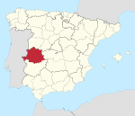 Mapa de la provincia de Cáceres