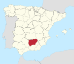 Mapa de la provincia de Jaén