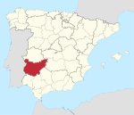 Mapa de la provincia de Badajoz