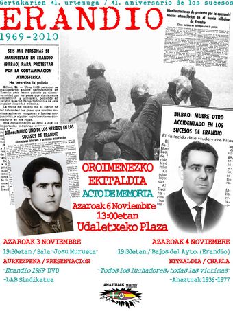 Contaminación Atmosférica Erandio 1969, Manifestaciones