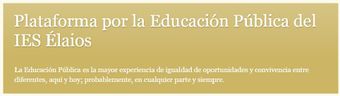 Plataforma por la Educación Pública del IES Élaios