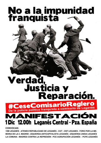 Manifestación por el cese del comisario Reglero