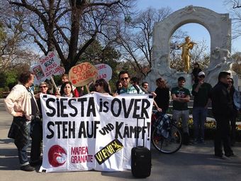 Apoyo al 22M en el StadtPark de Viena