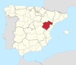 Mapa de la provincia de Teruel