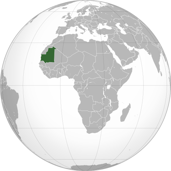 Archivo:Mauritania (orthographic projection).svg