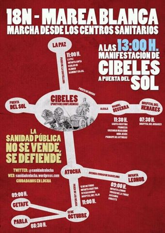 Marcha blanca contra la privatización de la sanidad del 18 de noviembre de 2012