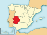 Mapa de Extremadura