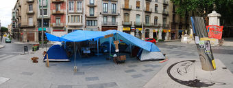 Acampada Figueres el 7 de julio de 2011