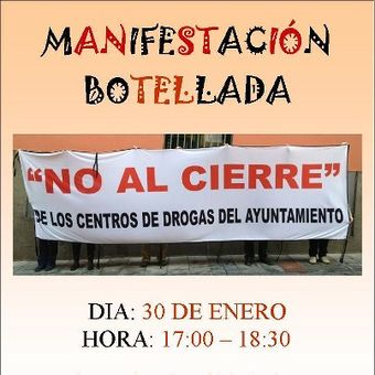 Manifestación en favor del instituto de adicciones