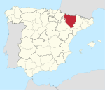 Mapa de la provincia de Huesca